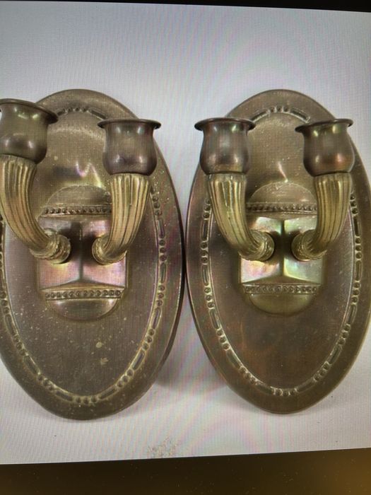 Apliques de parede em latão antigos