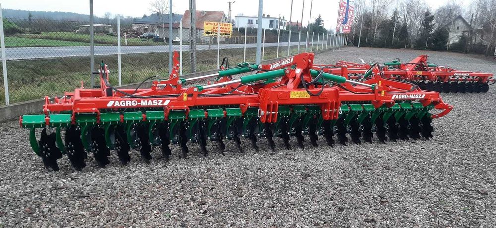Od ręki!! Brona talerzowa AGRO-MASZ 6m wał daszkowy POPOKAZOWA