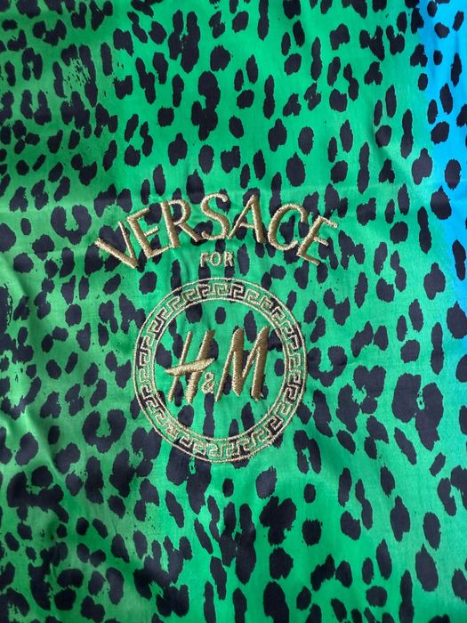 Versace for H&M pokrowiec na ubrania - zielony niebieski czarny - panterka