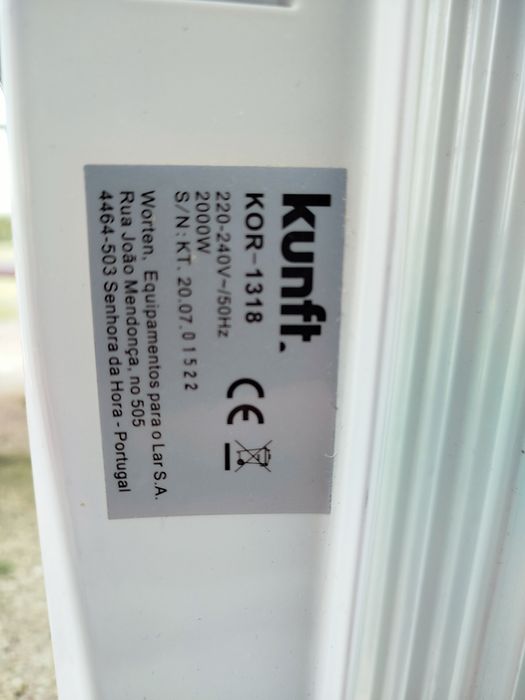 Aquecedor  a óleo kunft 2000w