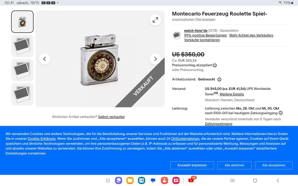 Isqueiro Montecarlo dos anos 40