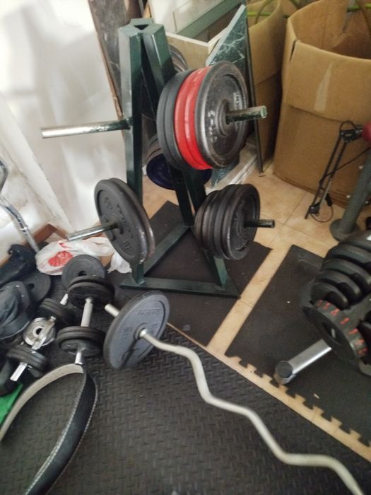 Vendo ginásio multifunções mais halteres  ajustáveis  40kg