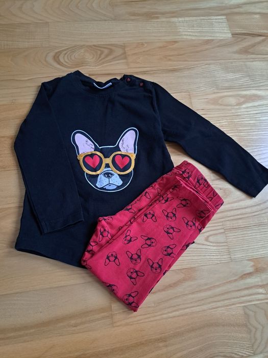 Komplet leginsy i bluzka Cocodrillo r. 92