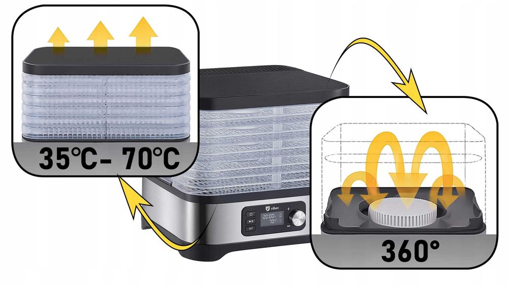 suszarka do grzybów owoców warzyw timer przepisy 6sit 450w+dodatki