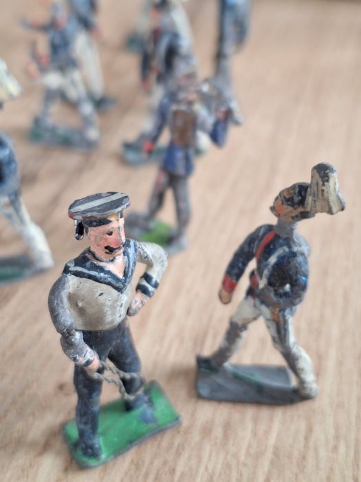 Stare żolnierzyki ołowiane retro - zestaw 2