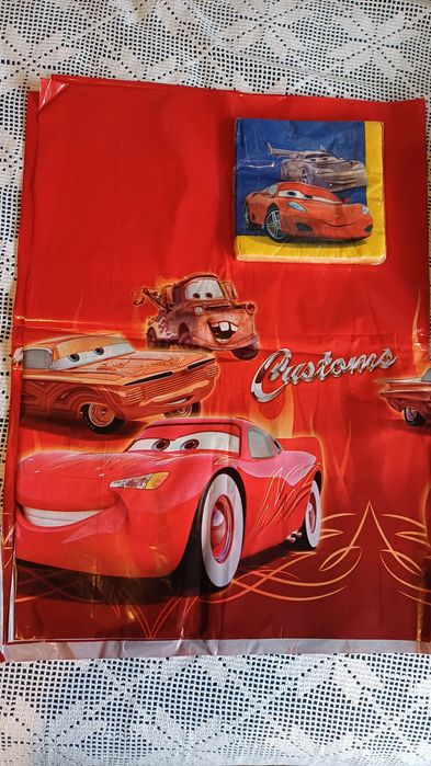 Toalha  e guardanapos  festa cars