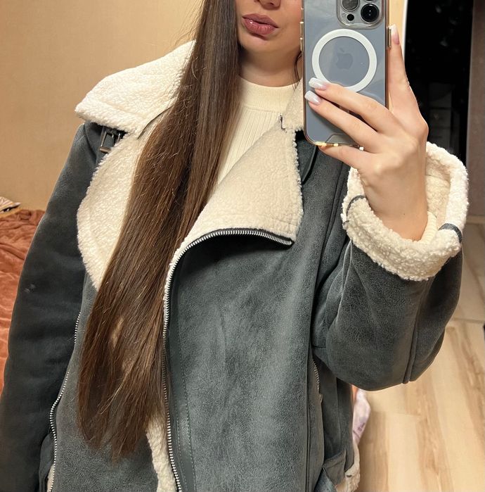 Жіноча дублянка! Колір графіт