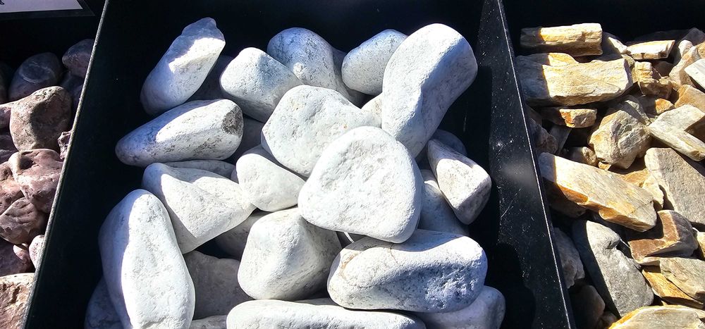 Otoczak biały kalcyt carrara Thassos white ogrodowy