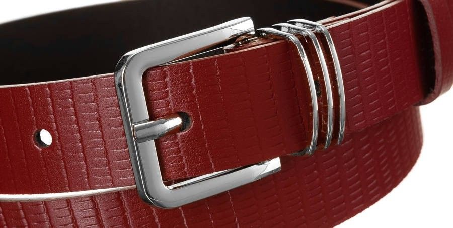 oryginalny, skórzany pasek damski, wzór skóry węża  - rovicky 90