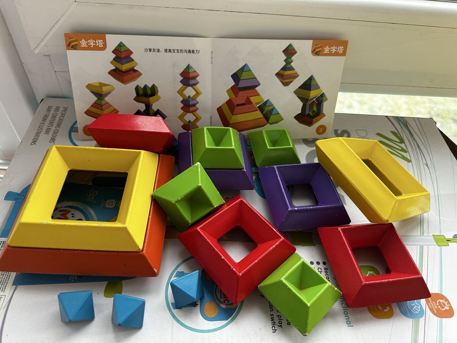 Головоломка, піраміда, сортер деревяний
