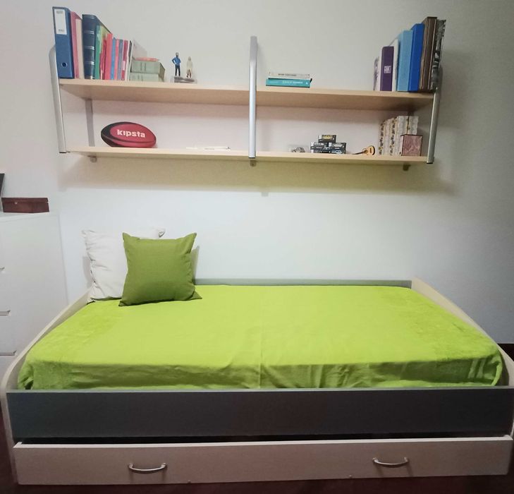 Cama solteiro com gavetão