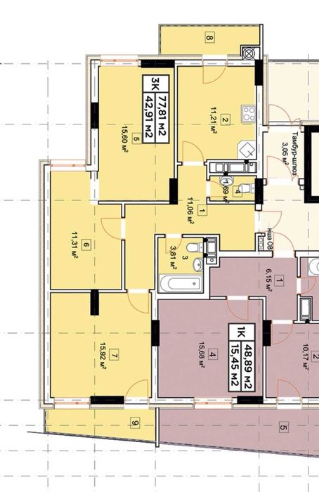 3-кімнатна квартира за адресою вул. Бережанська (площа 78 м²) - Atlanta.ua - фото 8