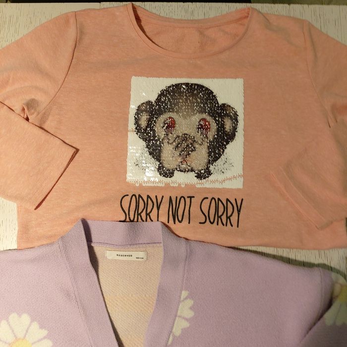 Sweter czarny miś sweter rozm. 140 zestaw