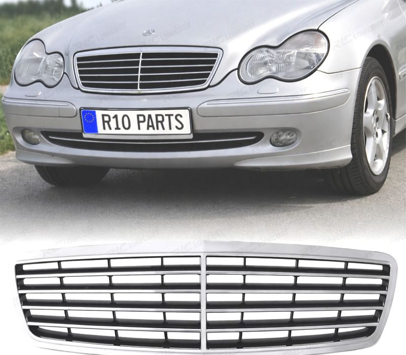 GRELHA FRONTAL MERCEDES CLASE C W203 00-07 CROMADA