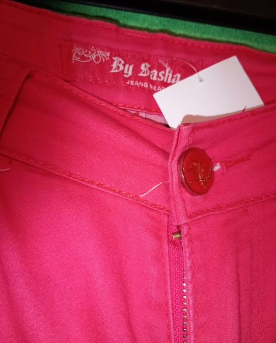 różowe jeansy By Sasha Jeans