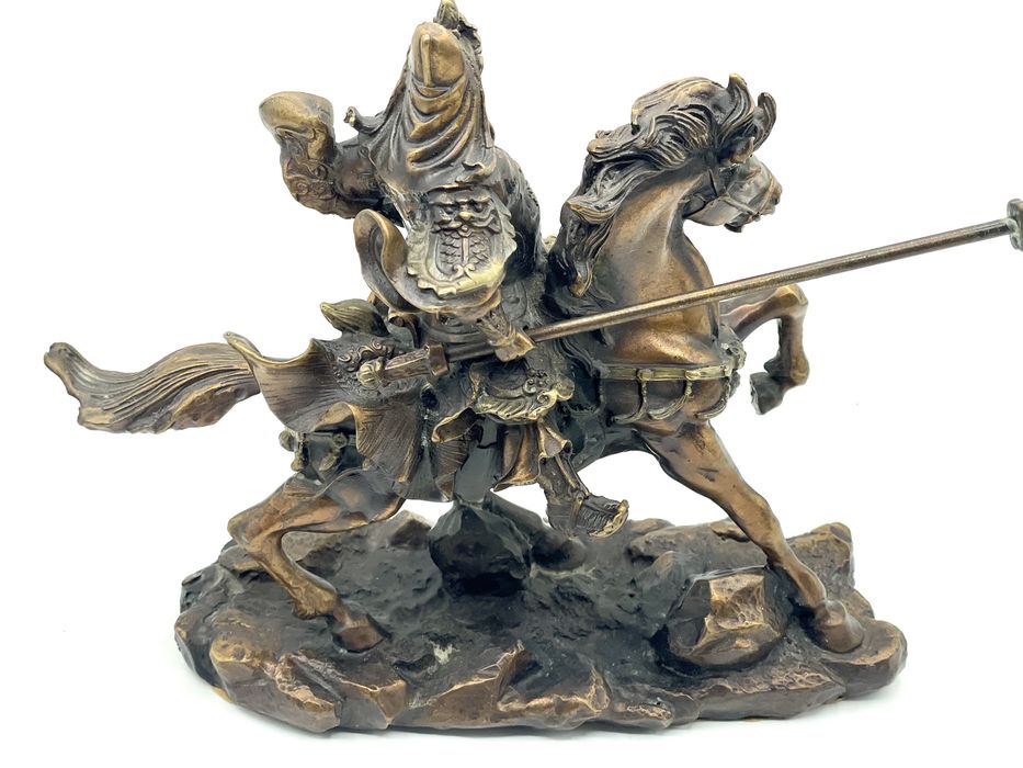 Estátua bronze Guan Yu em bronze chinês