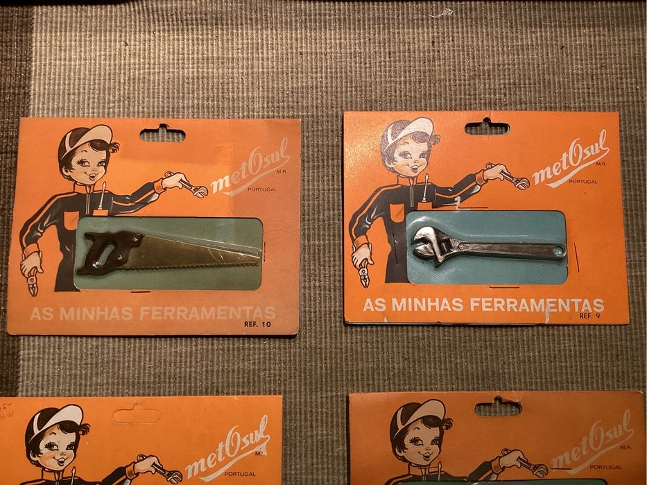 Brinquedo português antigo. 6x METOSUL - OSUL As Minhas Ferramentas.