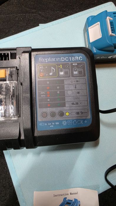 Zestaw 2x Akumulator 8.0Ah 18V + Szybka Ładowarka