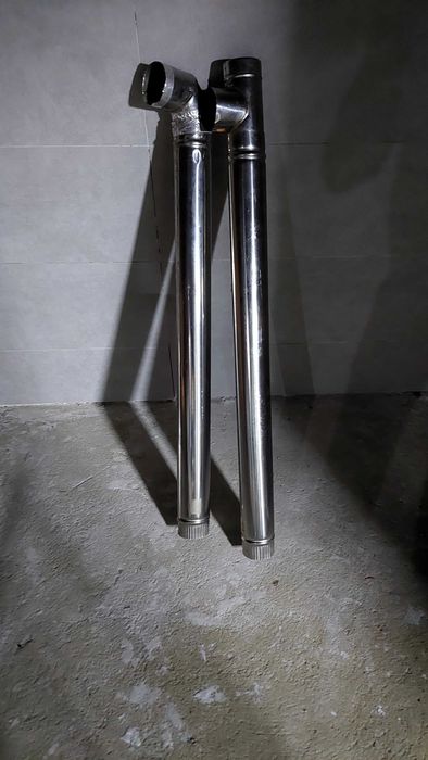 Lareira tubos inox salamandra