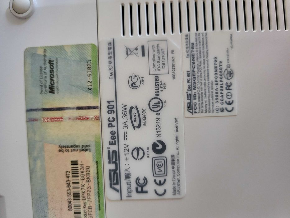 ASUS EeePC 901 Complete for Parts64739017185539121