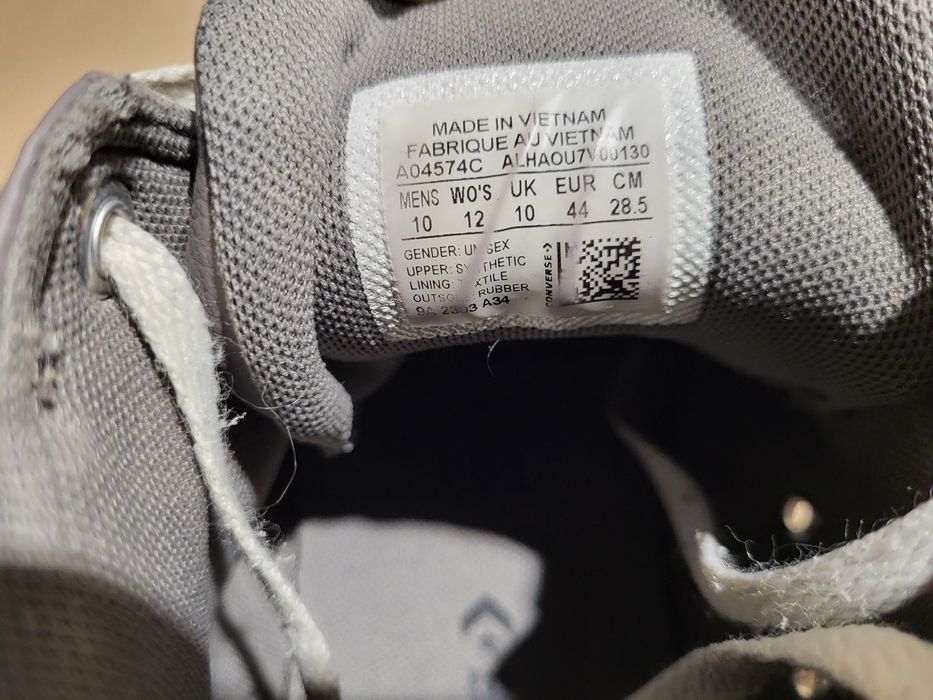 Converse mid szare skórzane unikatowe roz. 44