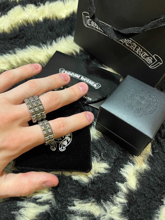 Chrome Hearts Pete Punk Ring | Широкое кольцо Хром Хартс в 2 и 3 ряда