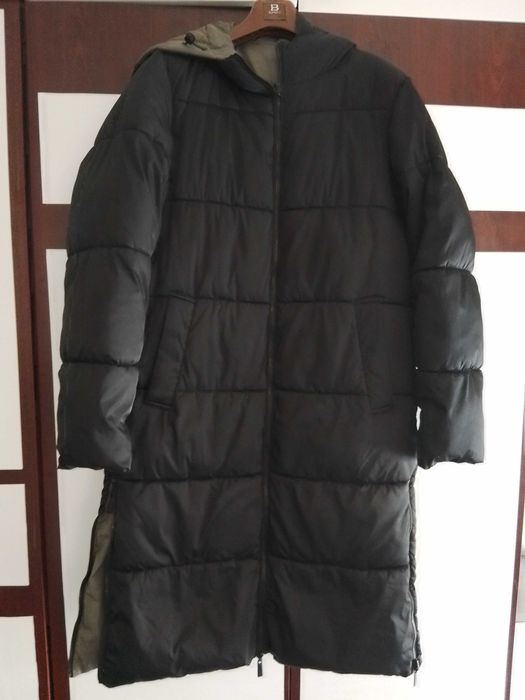 Zara - dwustronny pikowany płaszcz- rozmiar xs/34