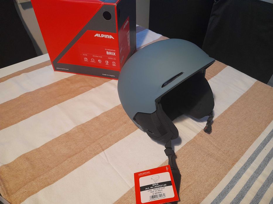Kask narciarski Alpina Brix dirt/ blue matt r 51055cm