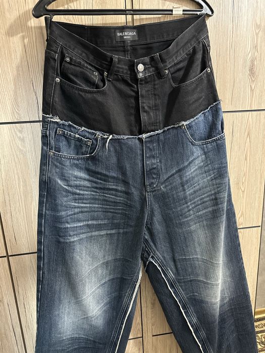 balenciaga cut up jeans