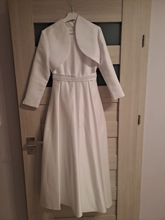 Suknia komunijna r. 146 cały zestaw