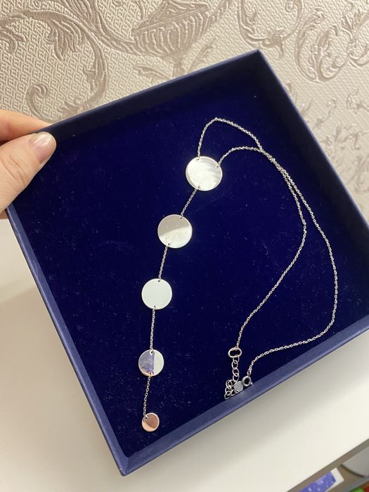 Срібне колье Zarina оригінал ланцюжок  монети