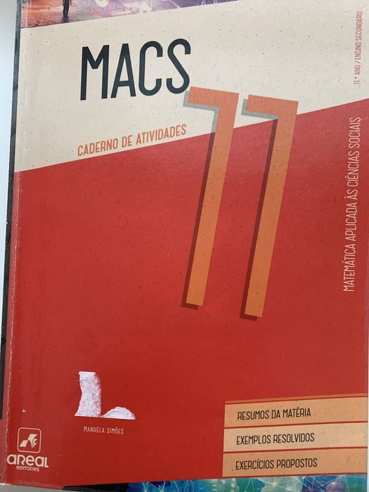 Cadernos atividades Portugues e MACS 11 ano