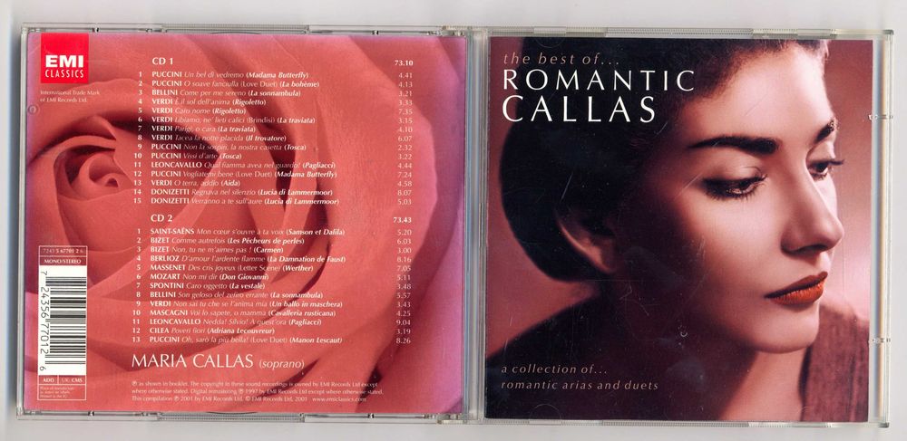 Maria Callas La Divina e Romantic Callas