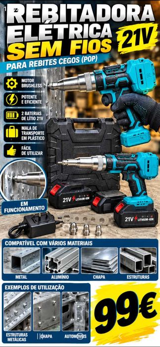 Rebitadora a bateria 99€. Oportunidade