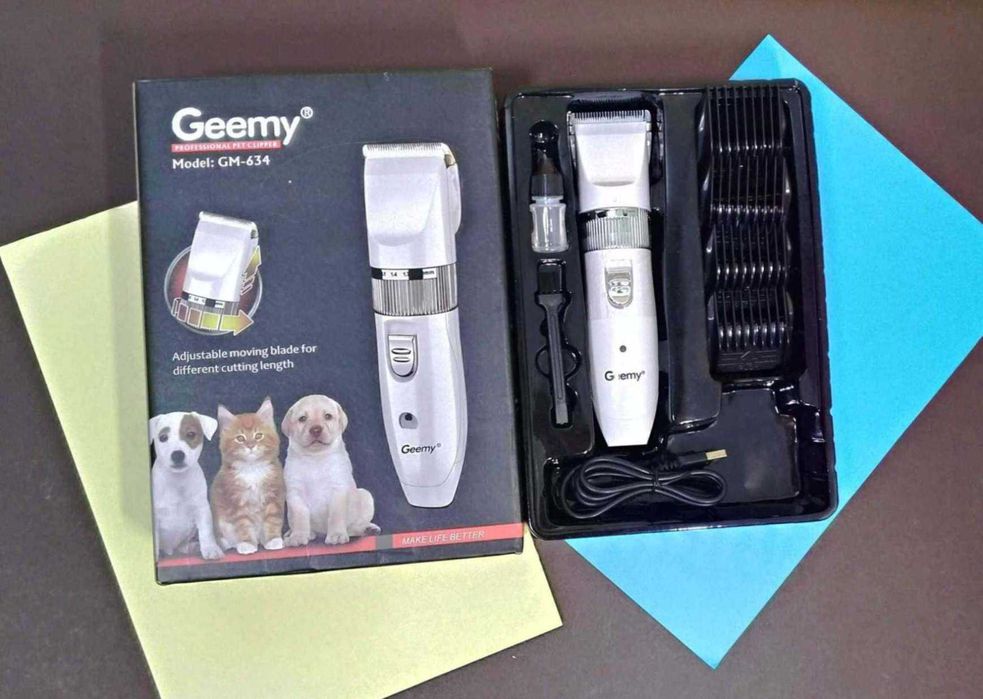 Машинка для стрижки котов собак Gemei gm 634 на аккумуляторе