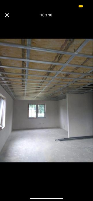 Ocieplenie Poddasza - Regipsy gładzie- malowanie