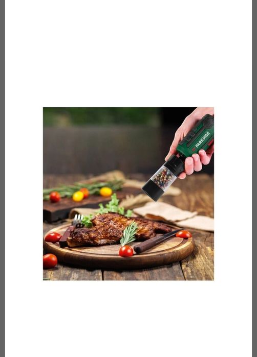 Aparafusadora + conjunto para churrasco 4V parkside