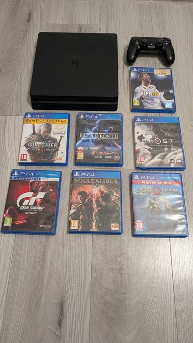 PlayStation 4 Slim 1TB + 7 gier