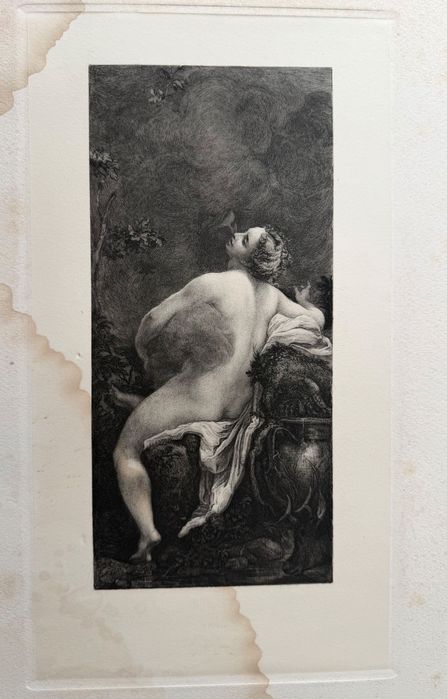 William Unger Die Bacchantin Bachantka XIX wiek akwaforta
