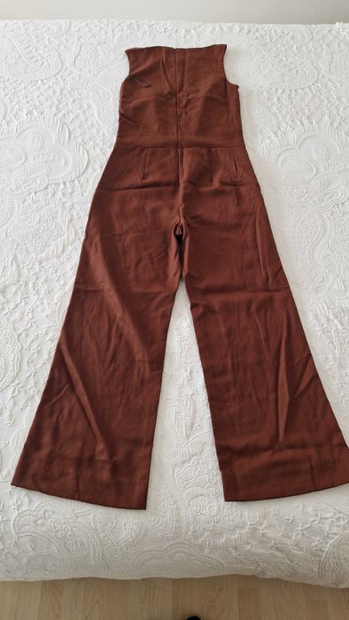 Macacão cor de tijolo, Zara, tamanho S