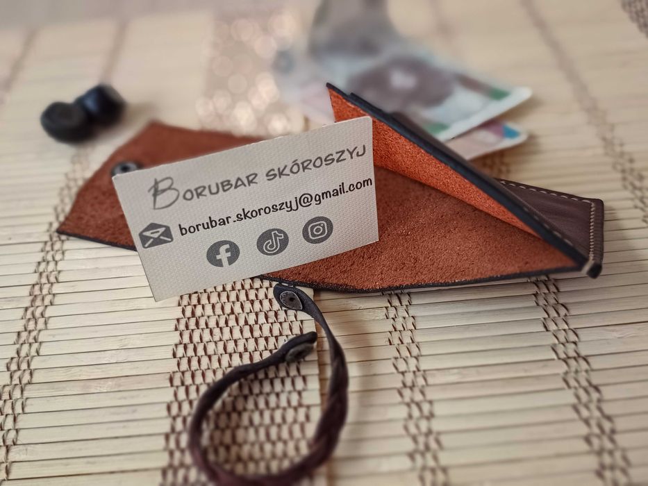 Borubar Skóroszyj - mini portfel z luksusowej skóry Verdi