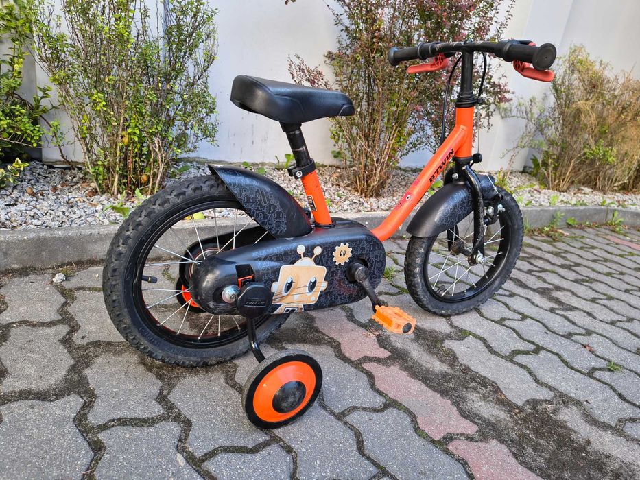 Juniorski dziecięcy rower Btwin 14" koła + kółka boczne
