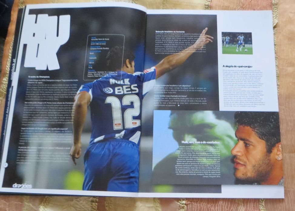 Revista Dragões Especial Hulk O FCP é a minha família Nº 278 de 2008