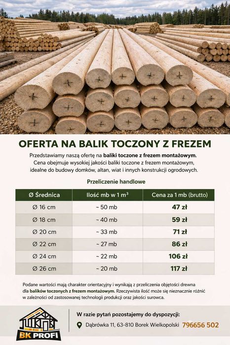 Bale toczone 16-26 cm