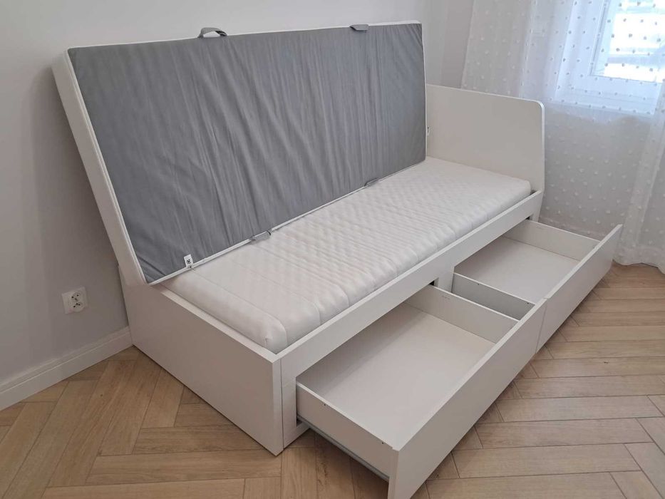Łóżko/leżanka z 2 szufladami FLEKKE (IKEA)