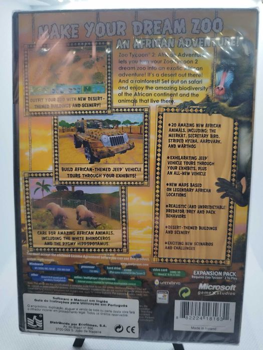 Zoo Tycoon 2 African Adventure PC Expansion Factory Sealed