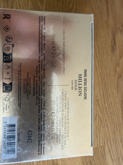 Rabanne Million Gold For Her Eau Perfum 90+20ml