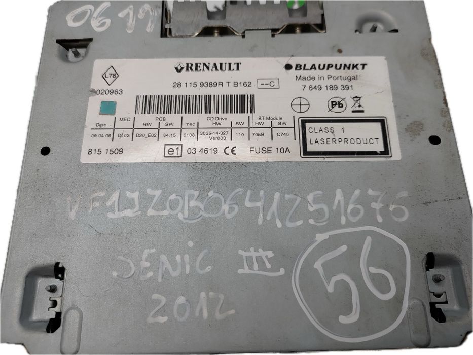 Rádio / auto-rádio RENAULT Scénic III (JZ0/1_)