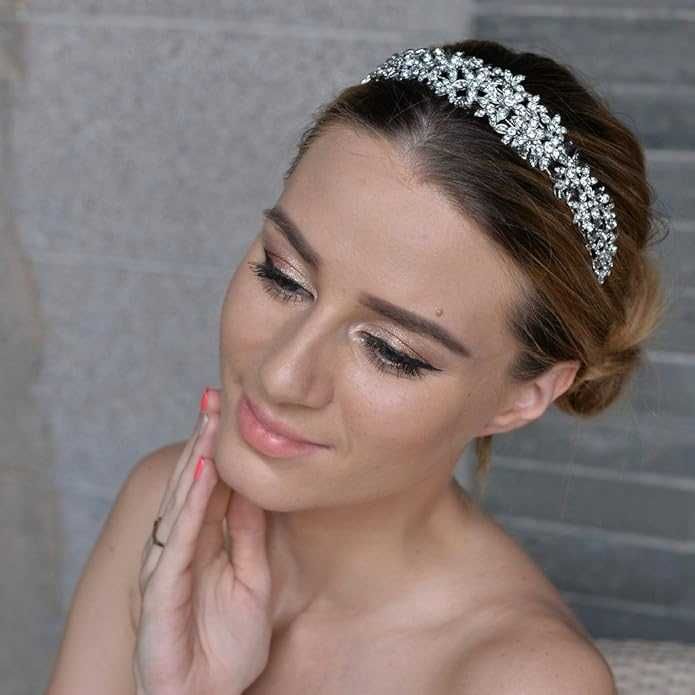 Tiara ślubna, ozdoba do włosów Ever Faith z kryształkami