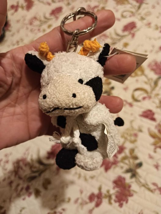 Porta-chaves novo com vaquinha em peluche
